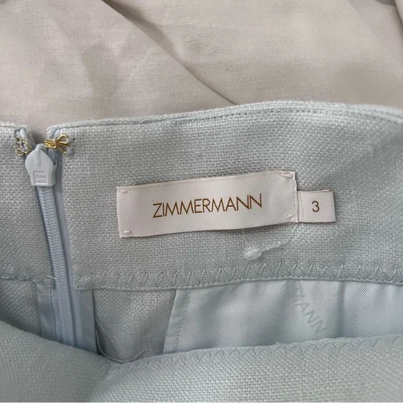 Zimmermann high waisted natural set shirt + shorts - Picture 3 of 10